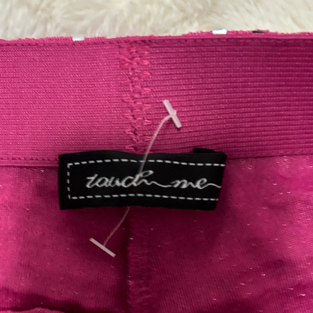 Women’s Shimmery Fuchsia Athletic Shorts - Picture 3 of 3